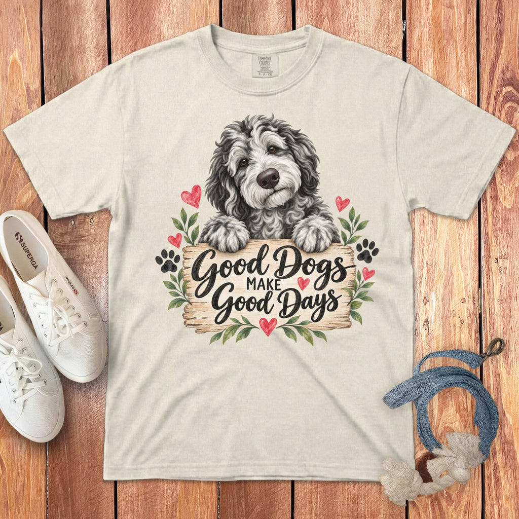 Merle Goldendoodle Good Days Signature T-Shirt