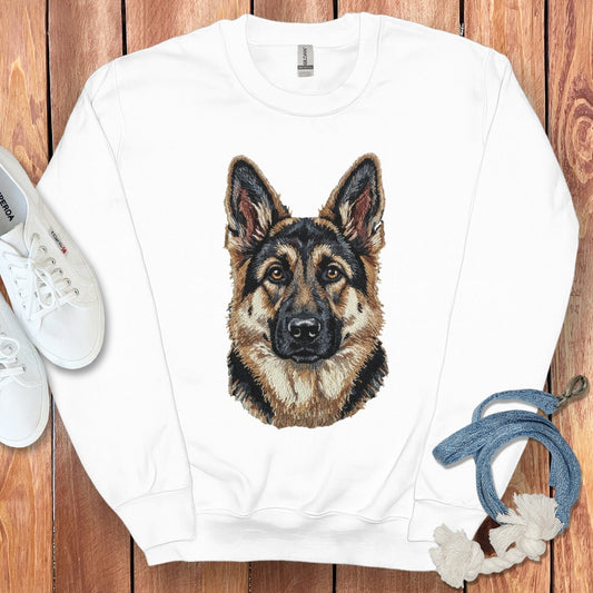 Realistic German Shepherd Dog Art Sweatshirt