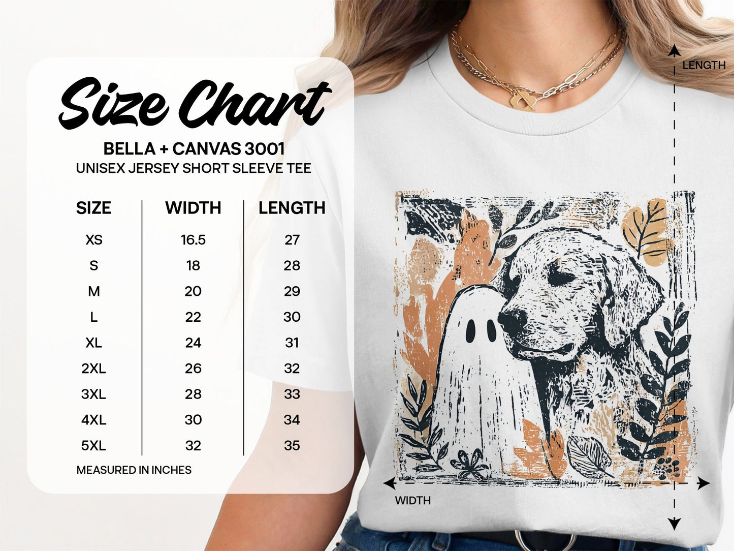 Graphic Dog and Ghost Unisex Jersey Short Sleeve Tee product
