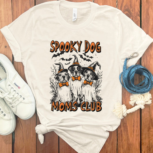 Spooky Dog Moms Club Graphic Tee Shirt Product
