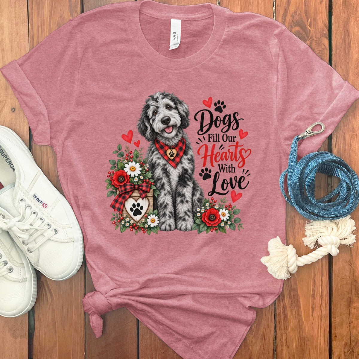 Merle Goldendoodle Hearts Love T-Shirt