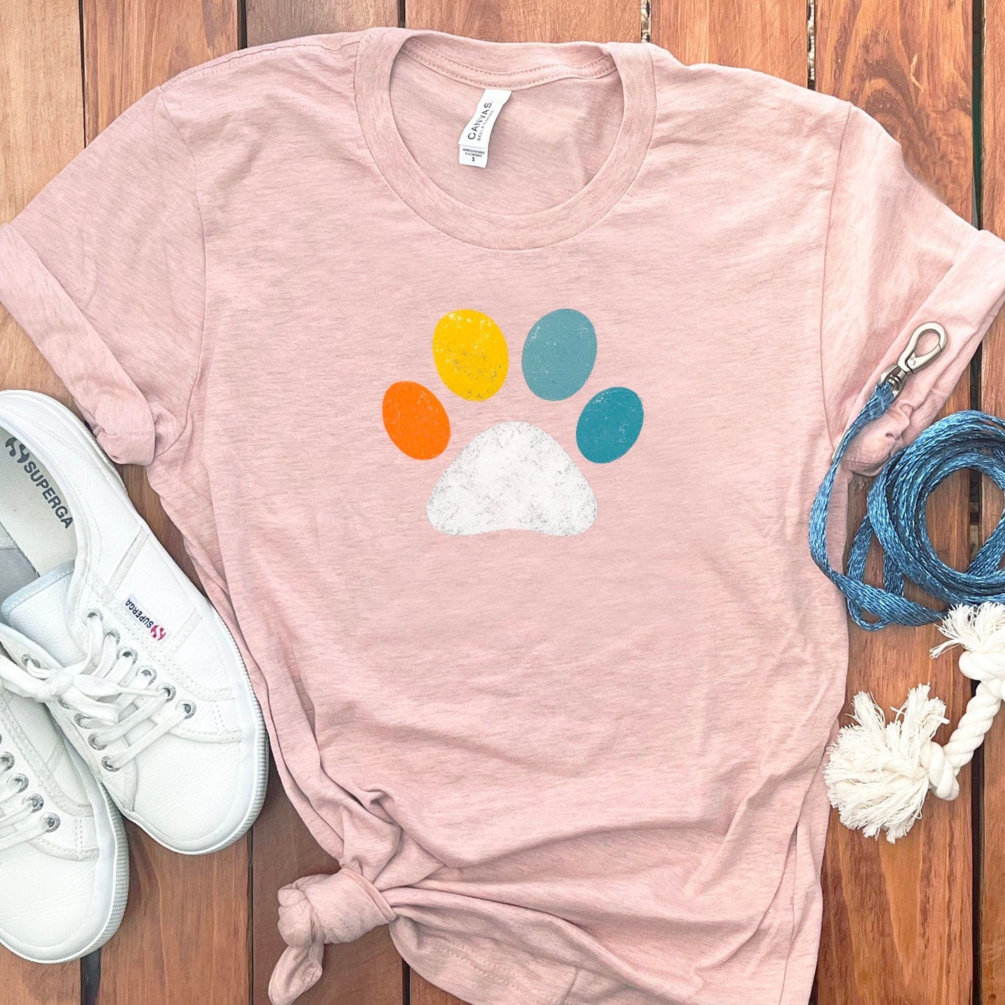 Colorful Paw Print Design T-shirt product