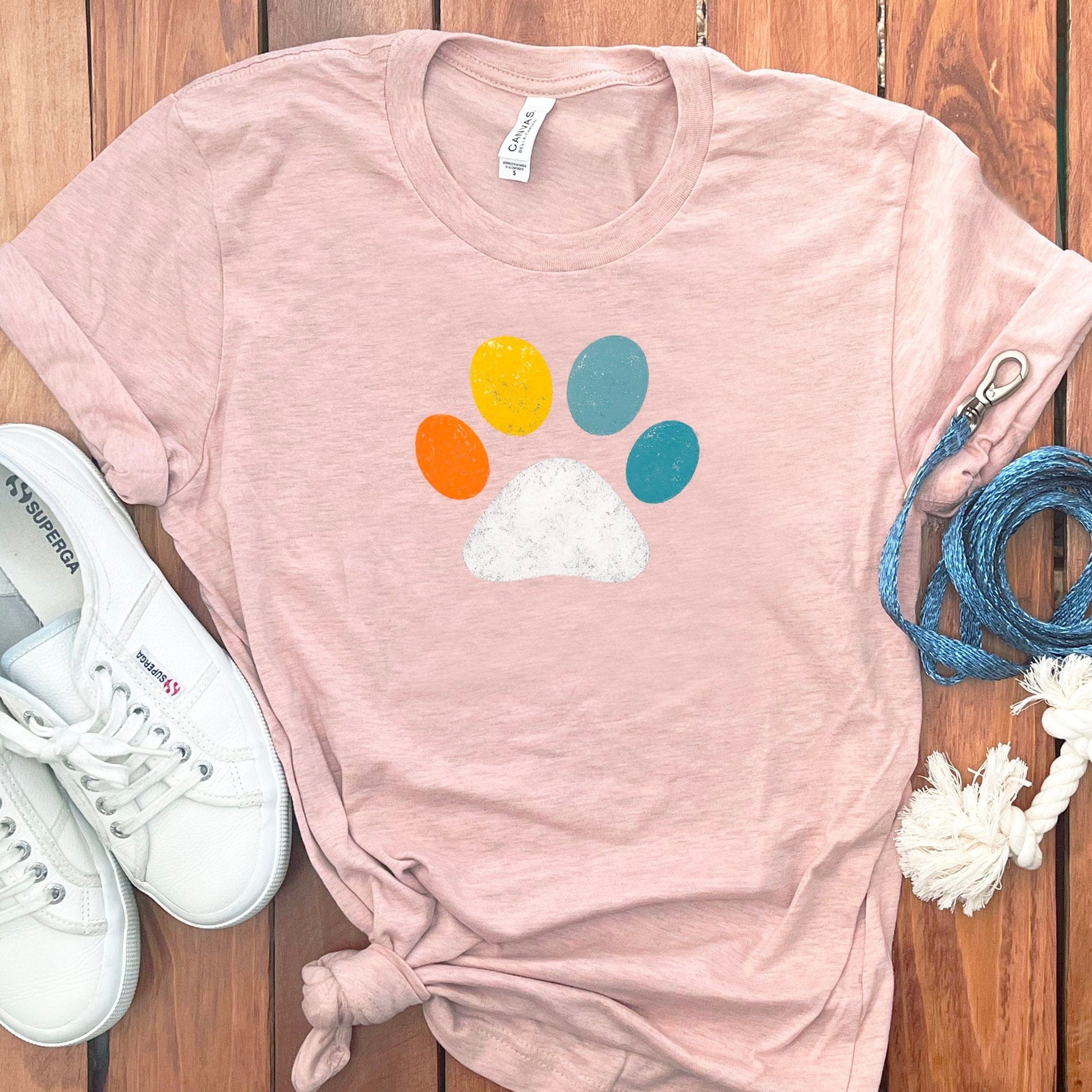 Colorful Paw Print Design T-shirt product