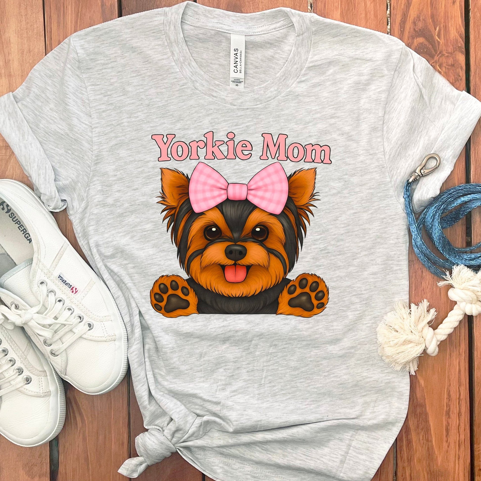 Cute Yorkie Mom Graphic Tee for Pet Lovers T-Shirt Product