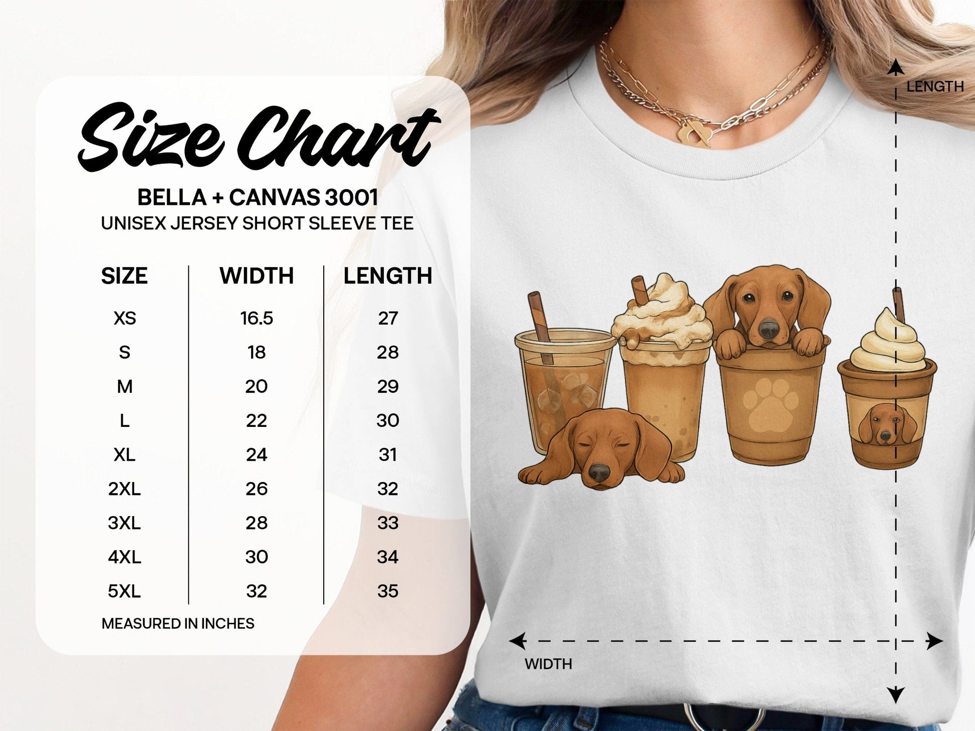 Cute Puppies and Coffee Illustration on Shirt product
