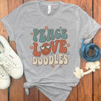 Peace Love Doodles Graphic Tee For Women