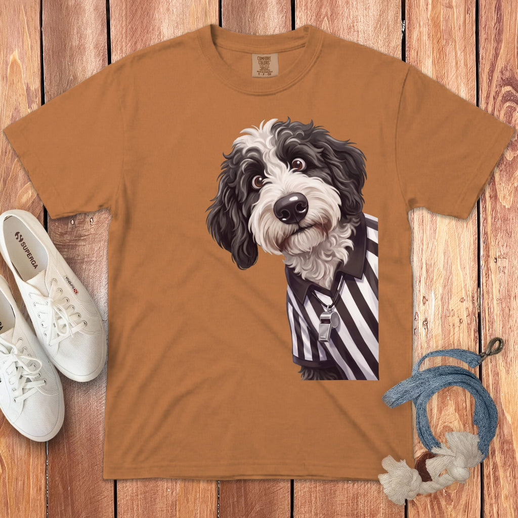 Sheepadoodle Football Referee Signature T-Shirt in Yam / S by Puppy Jo