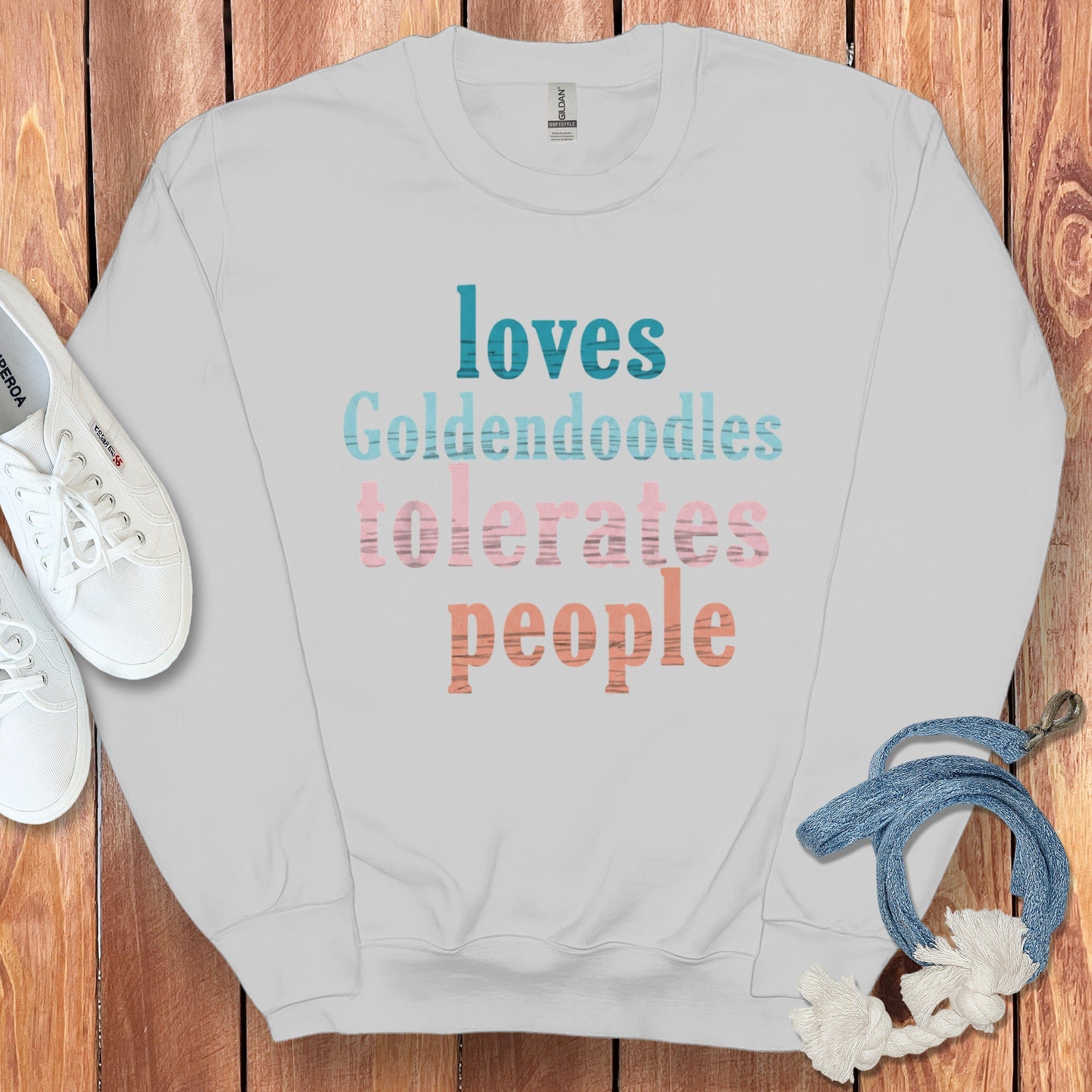 Loves Goldendoodles Tolerates People sweatshirt