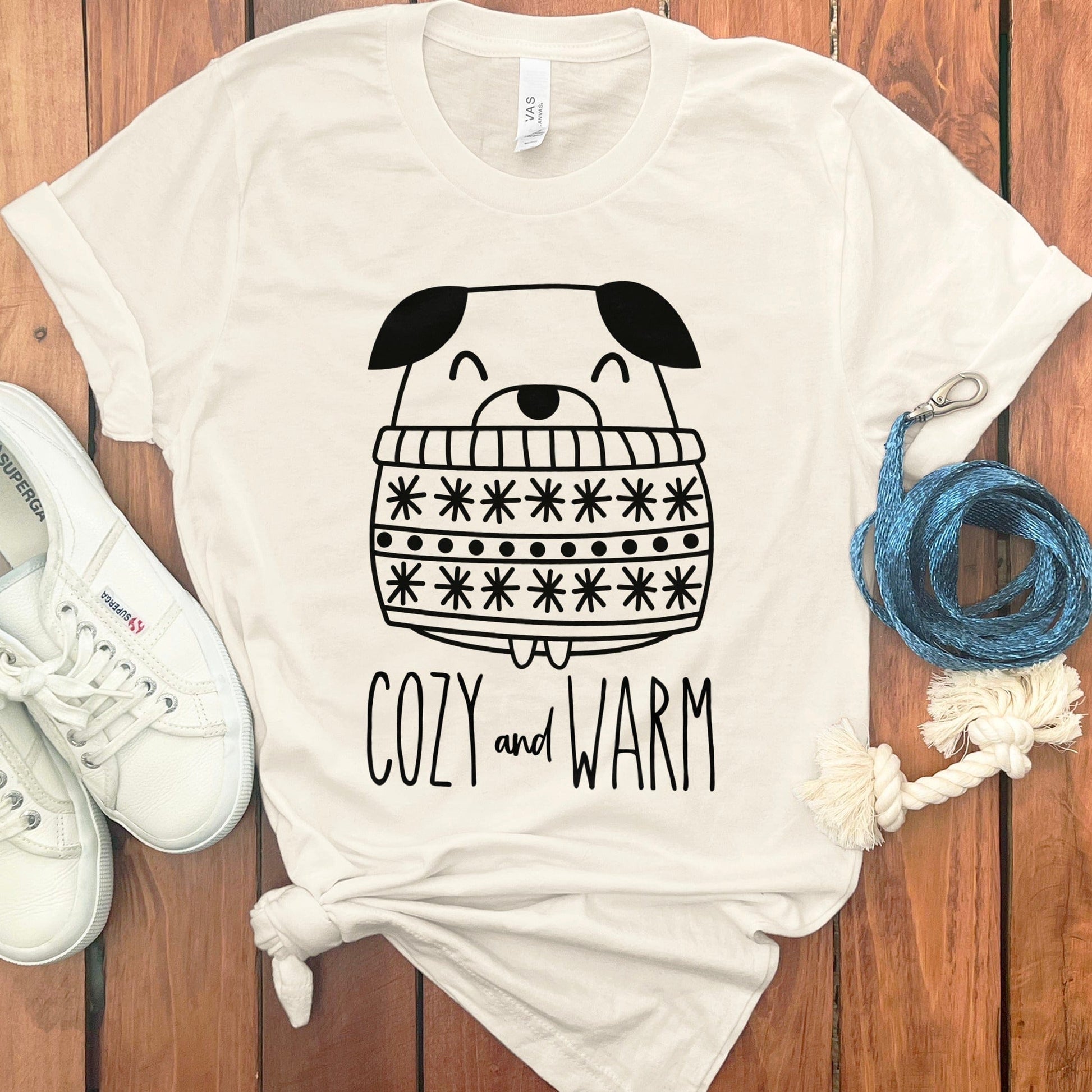 Cozy and Warm Cartoon Dog Printed T-shirt product