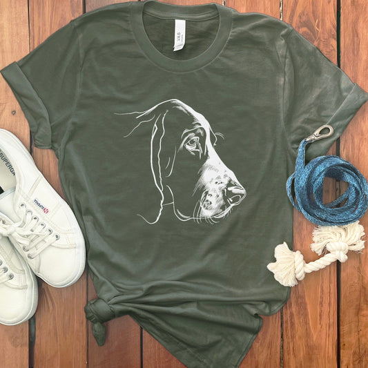 Artistic Dog Face Design Casual Tee product