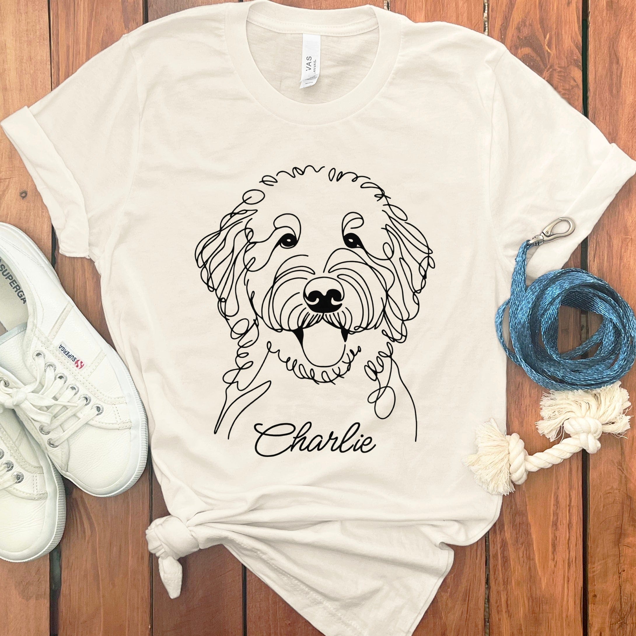 Cute Personalized Dog Sketch T-Shirt For Pet Lovers