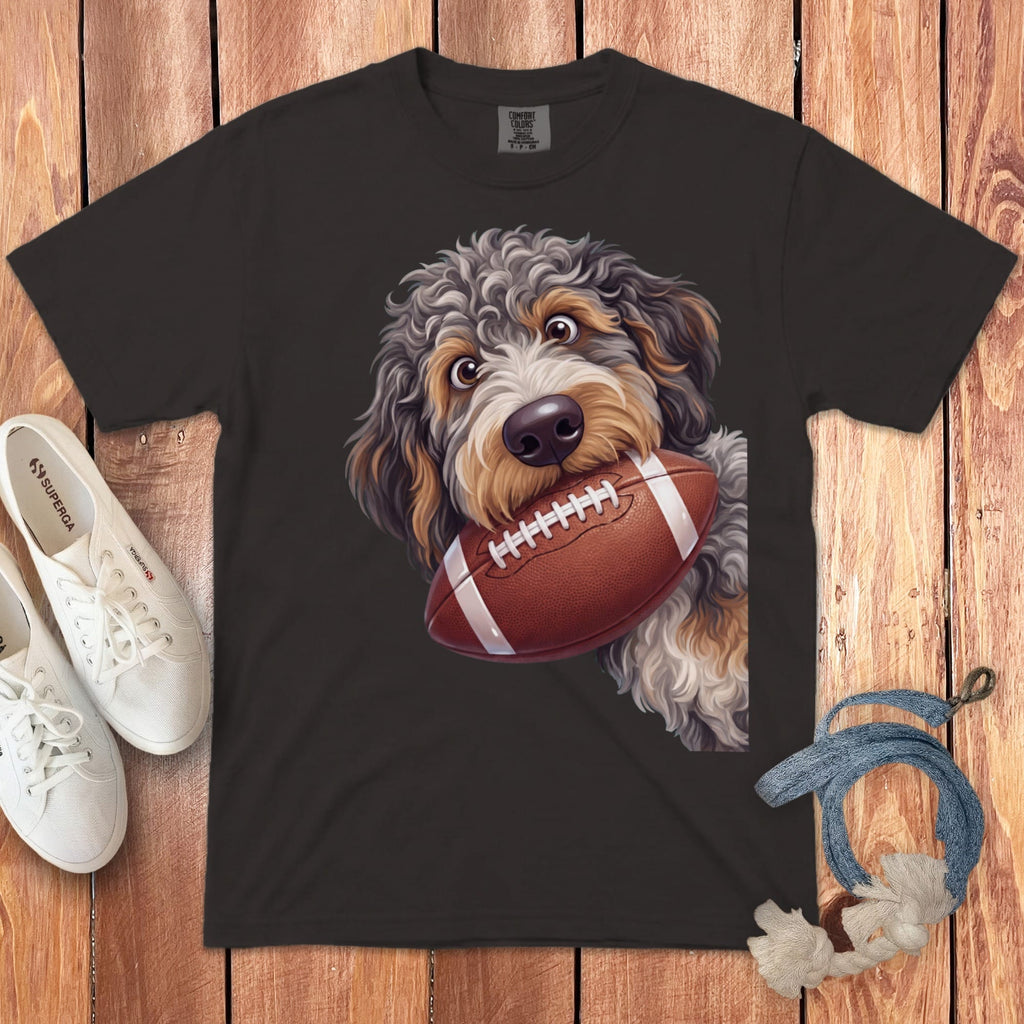 Aussiedoodle Football Signature T-Shirt in Graphite / S by Puppy Jo