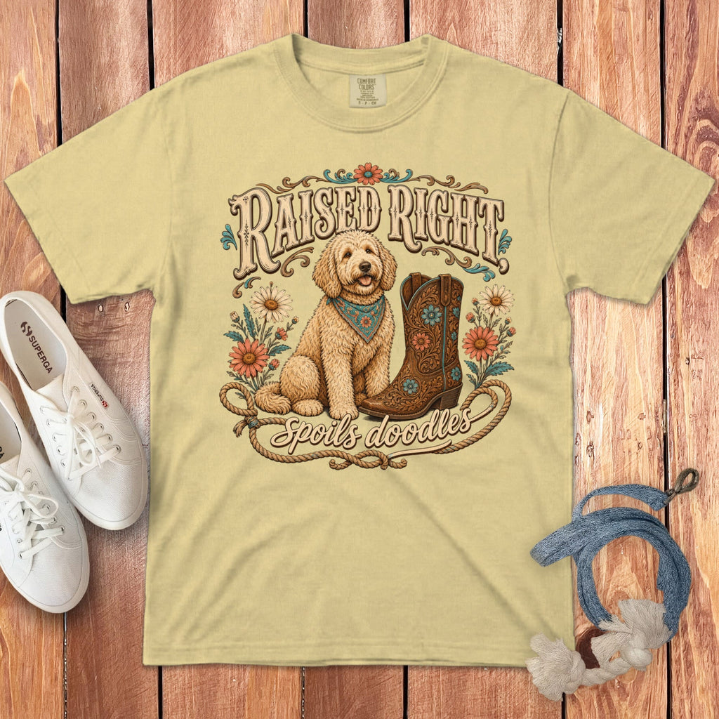 Goldendoodle Raised Signature T-Shirt in Butter / S by Puppy Jo