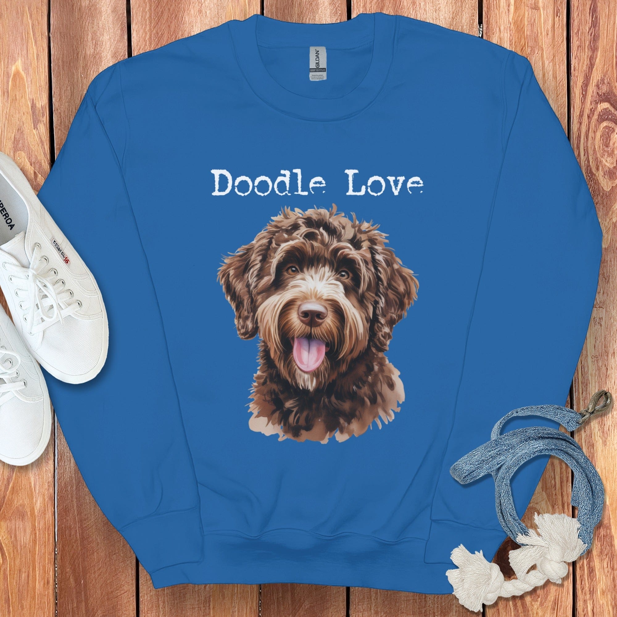 Doodle Love Dog Graphic Design Sweatshirt
