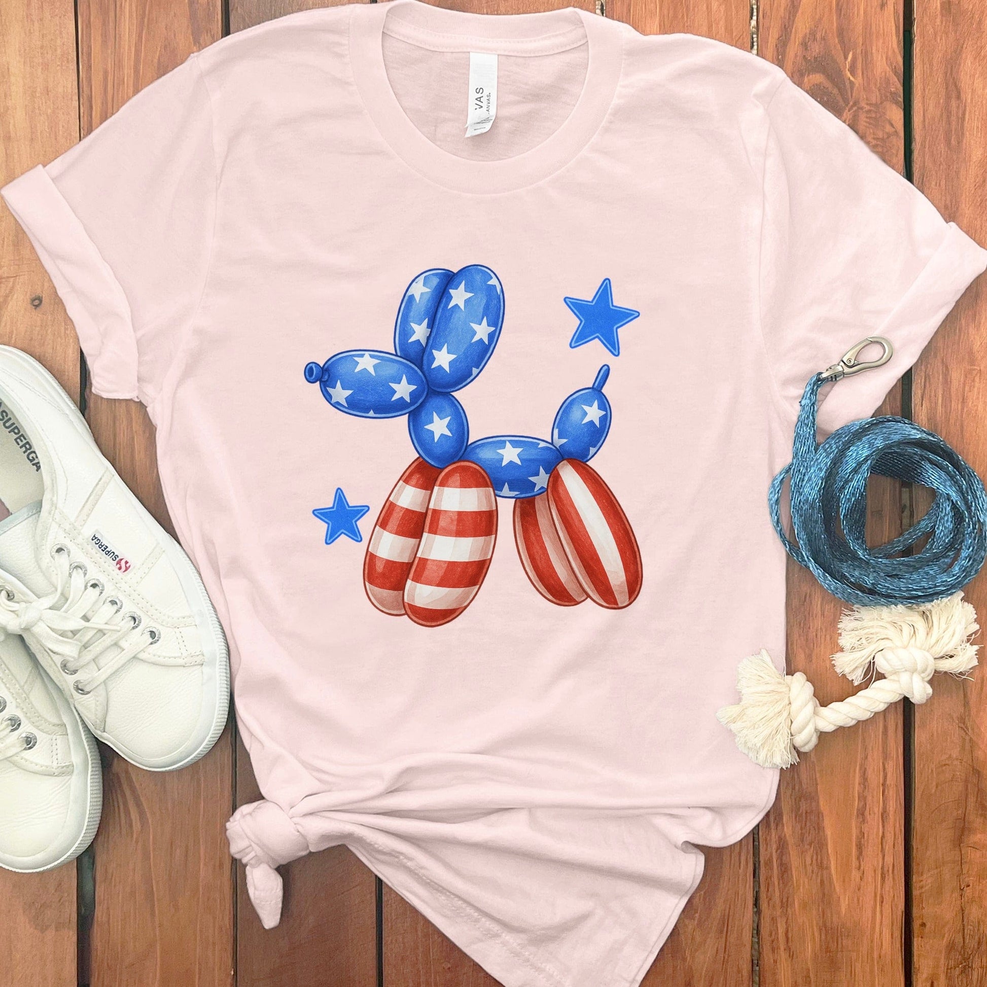 Patriotic Balloon Animal Art Printed T-shirt product type