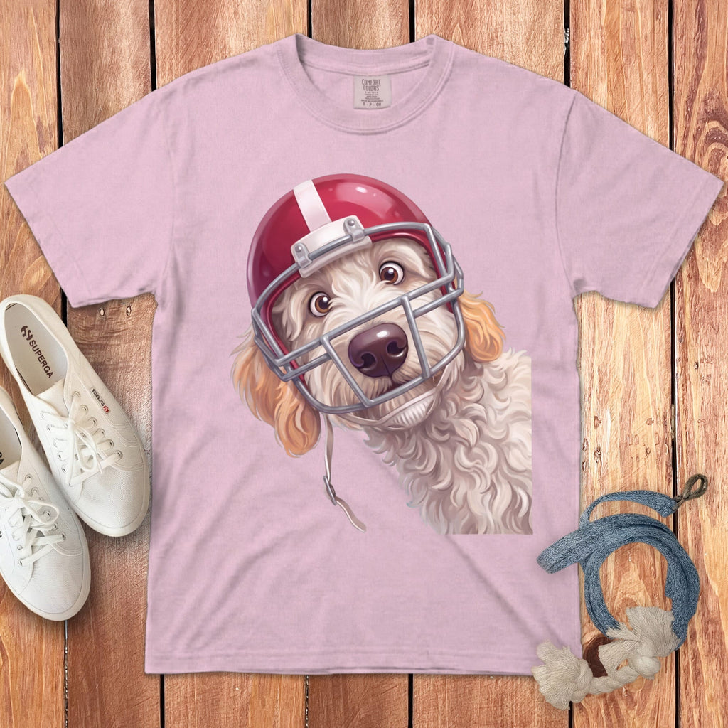 Maltipoo Football Helmet Signature T-Shirt in Blossom / S by Puppy Jo