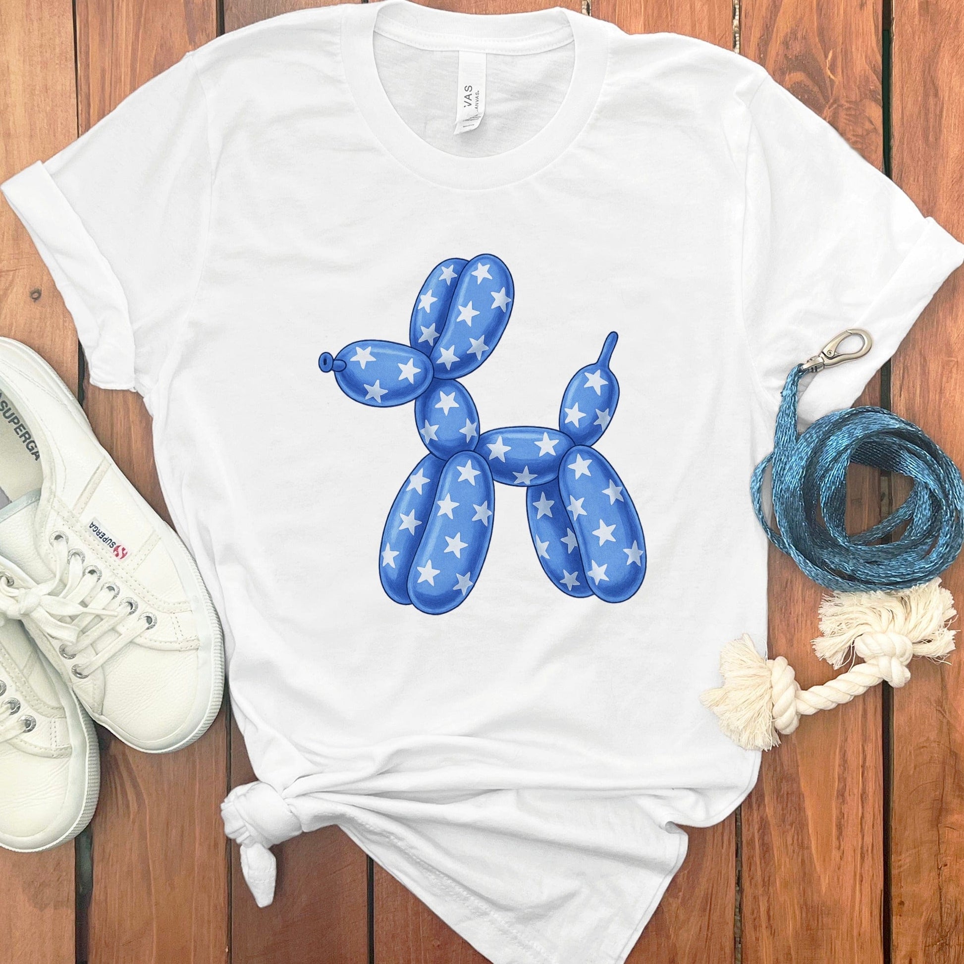 Blue Star Balloon Dog Graphic T-Shirt product type
