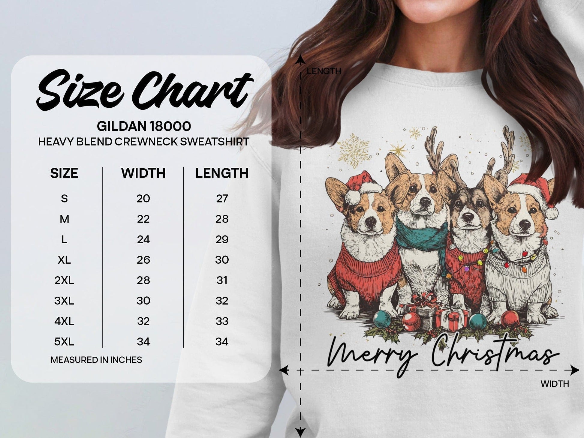 Merry Christmas Corgi Dog Holiday Sweatshirt