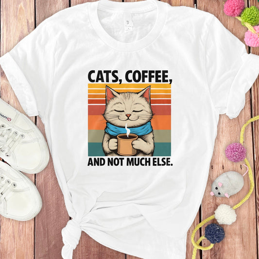 Cats Coffee And Not Much Else Graphic Shirt product type