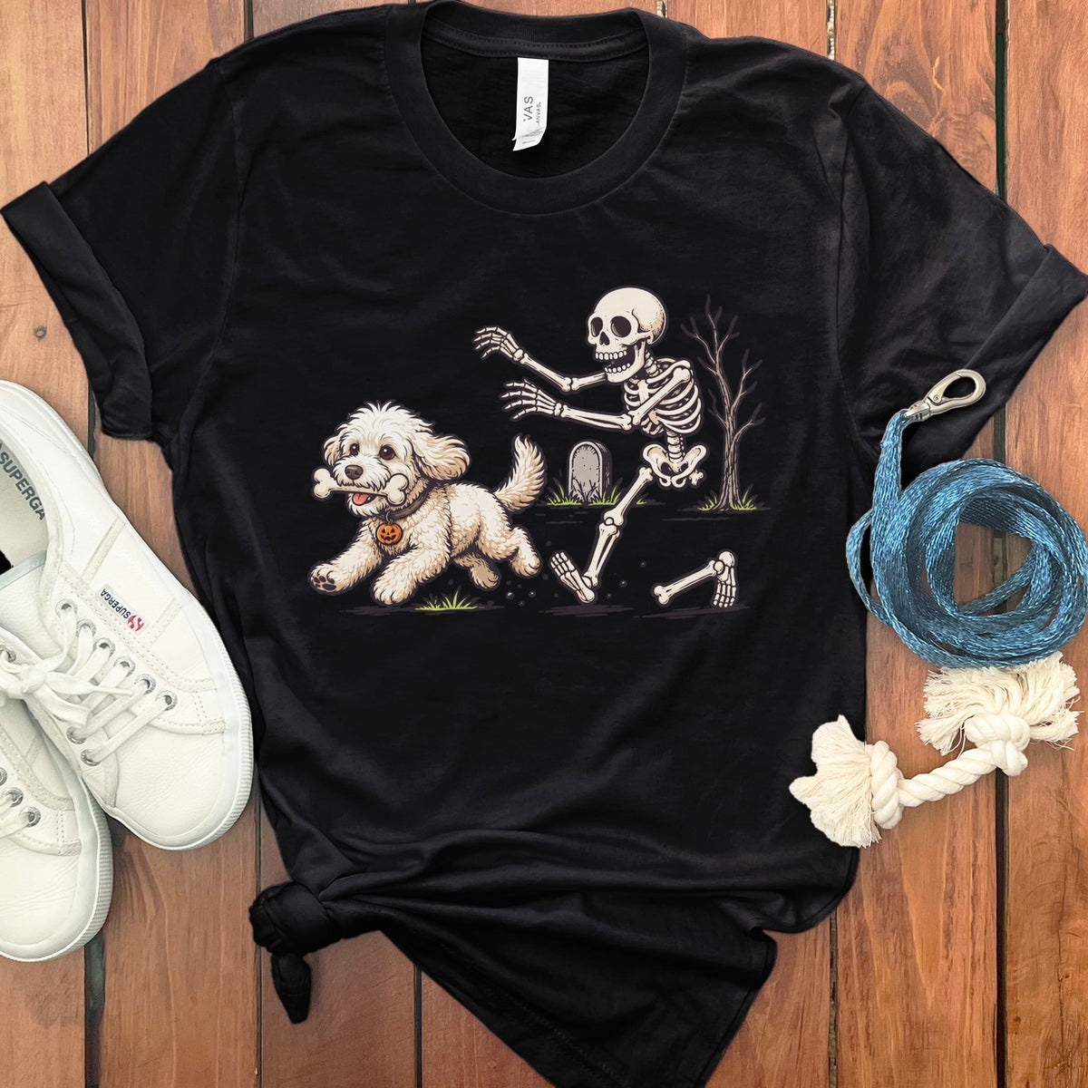 Maltipoo Bone Thief T-Shirt in Black / S by Puppy Jo