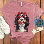 Cute Dog with Hearts and Candy T-shirt Design