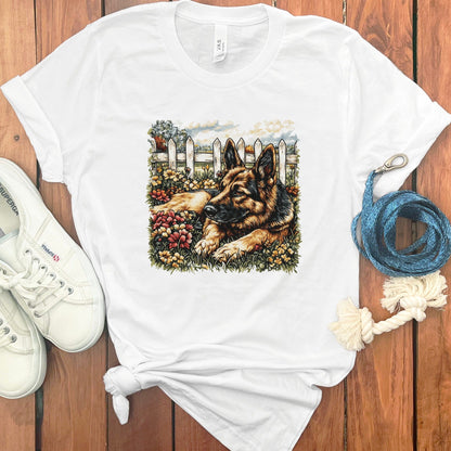 Relaxing German Shepherd Dog Printed T-Shirt product type