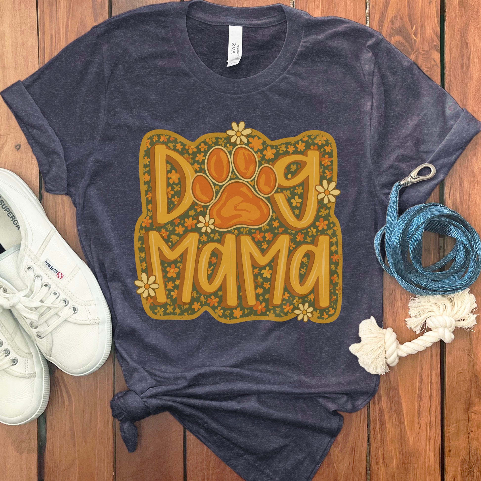 Fun Dog Mama Shirt with Unique Paw Print Graphic Shirt