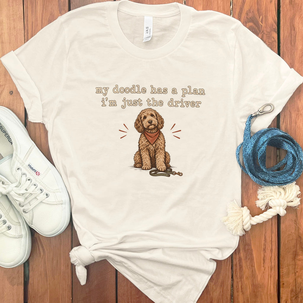 Doodle Driver T-Shirt in Natural / S by Puppy Jo