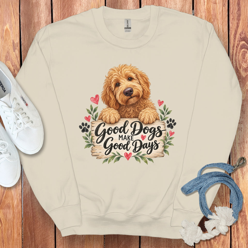 Apricot Goldendoodle Good Days Sweatshirt