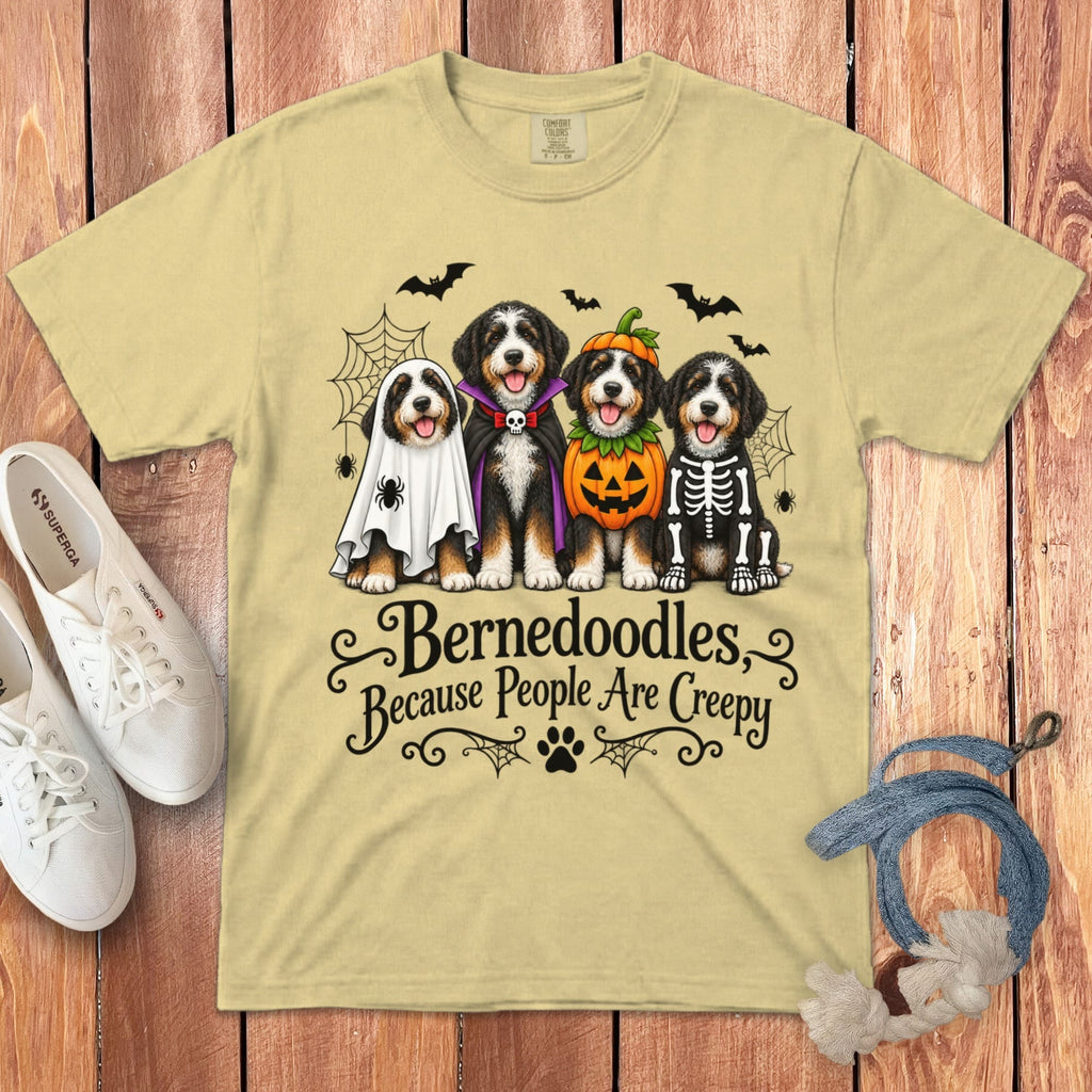 Bernedoodles Creepy Signature T-Shirt in Butter / S by Puppy Jo