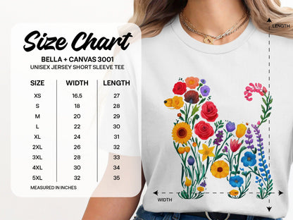 Floral Dog Design Unisex Jersey Short Sleeve Tee product