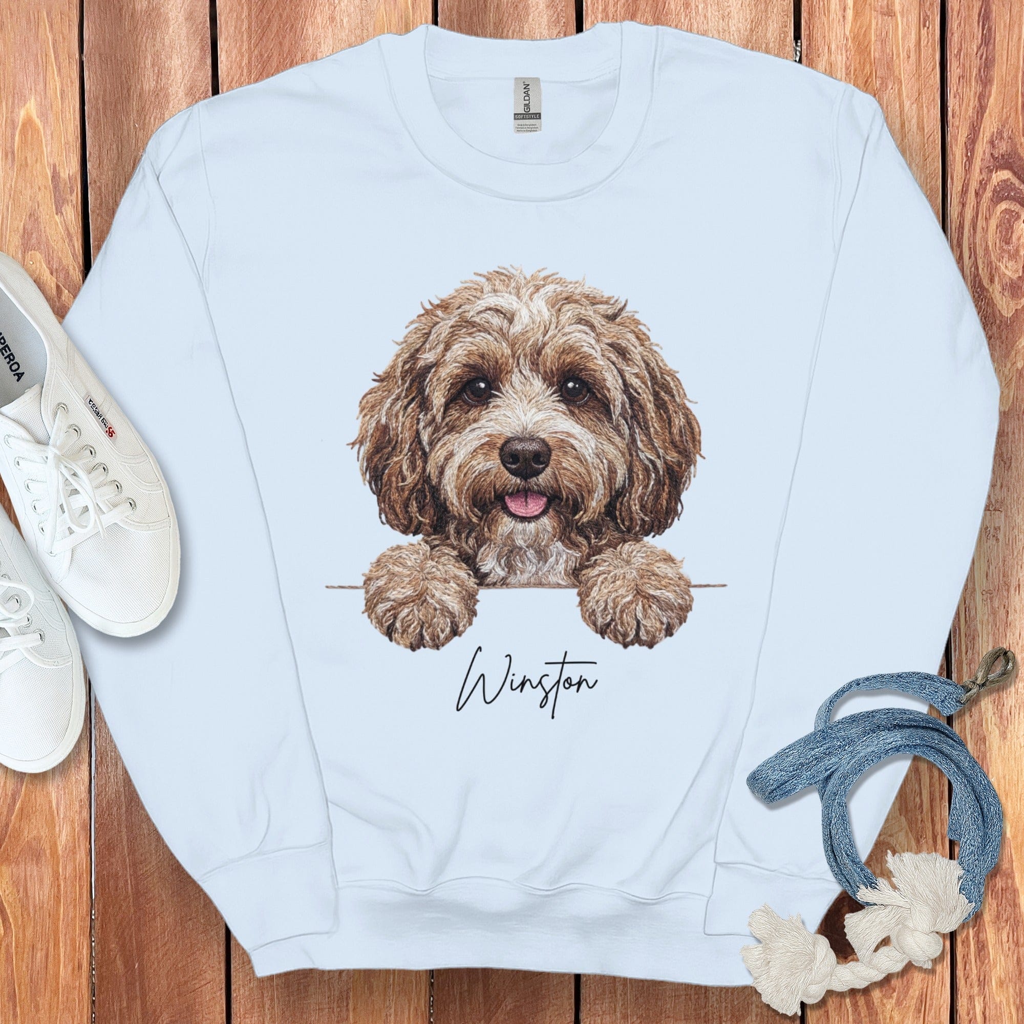 Cute Dog with Tongue Out Sweatshirt Product