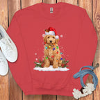 Christmas Dog Christmas Lights Festive Sweatshirt