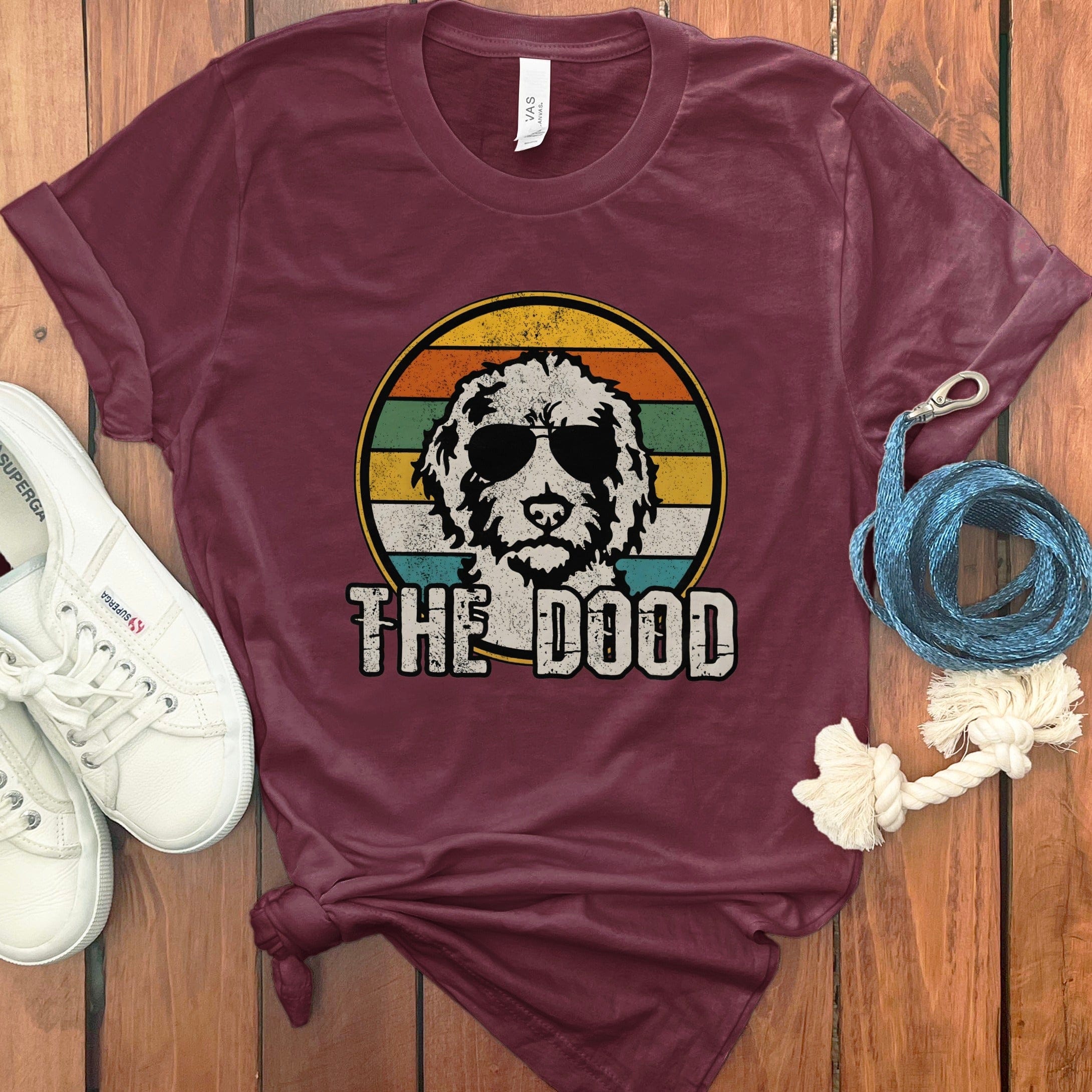 The Dood Retro Sunset Graphic T-shirt for Dog Lovers