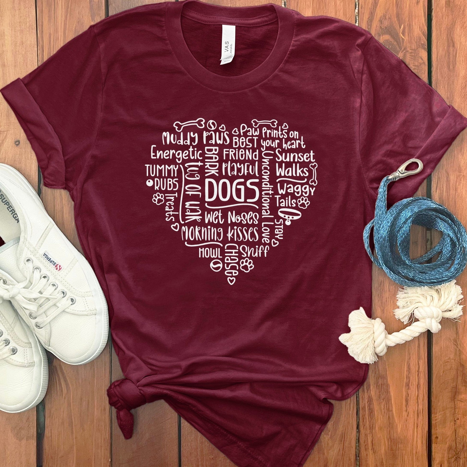 Heart Shaped Dog Lover Graphic Design T-Shirt product