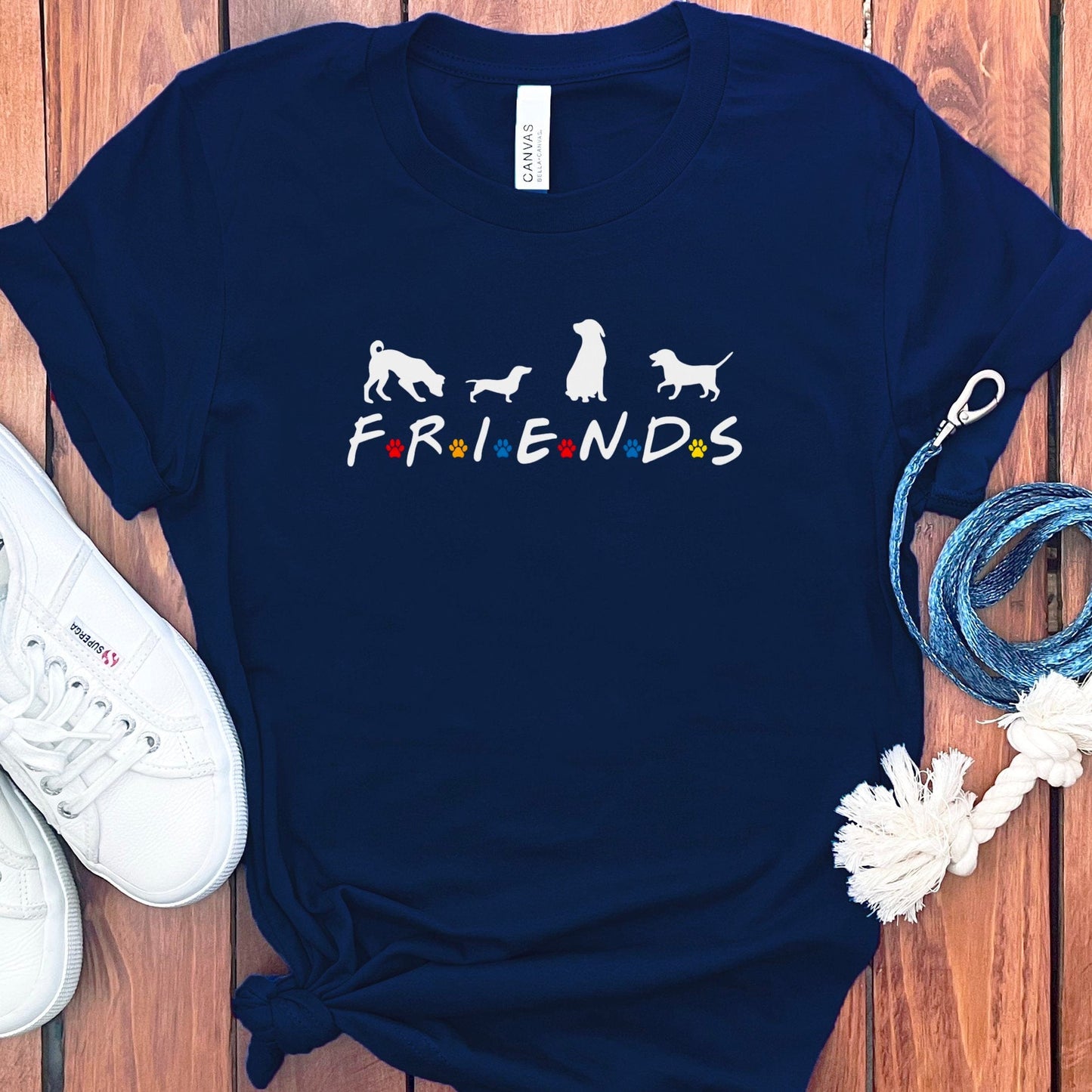 Friends Themed Dogs Graphic Tee Shirt product type