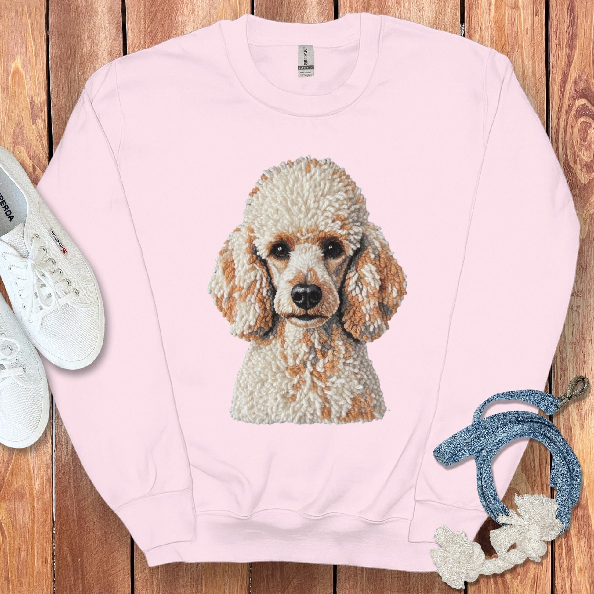 White Poodle Print Long Sleeve Clothing Product