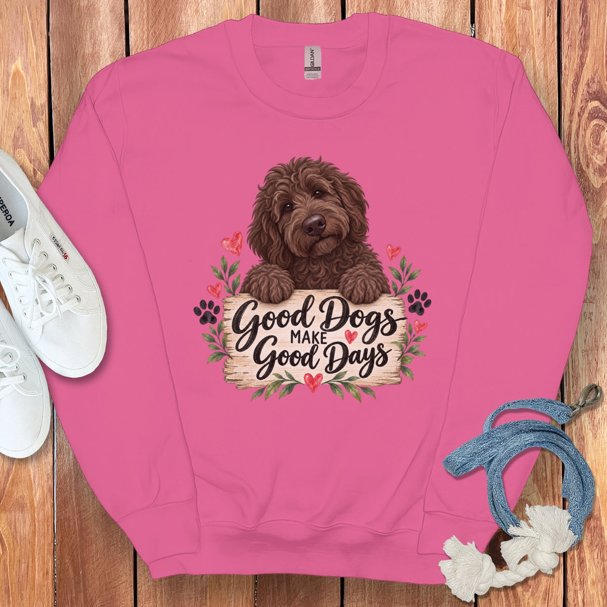 Chocolate Goldendoodle Good Days Sweatshirt