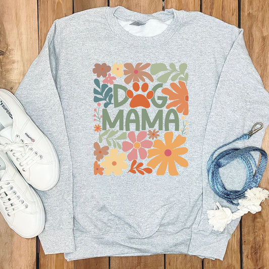 Colorful Floral Dog Mama Graphic Sweatshirt product