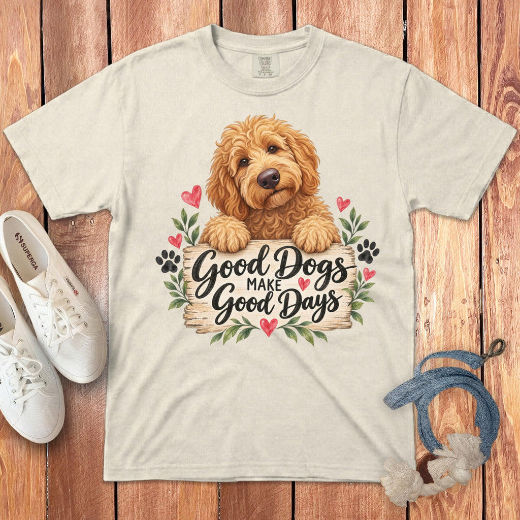 Apricot Goldendoodle Good Days Signature T-Shirt