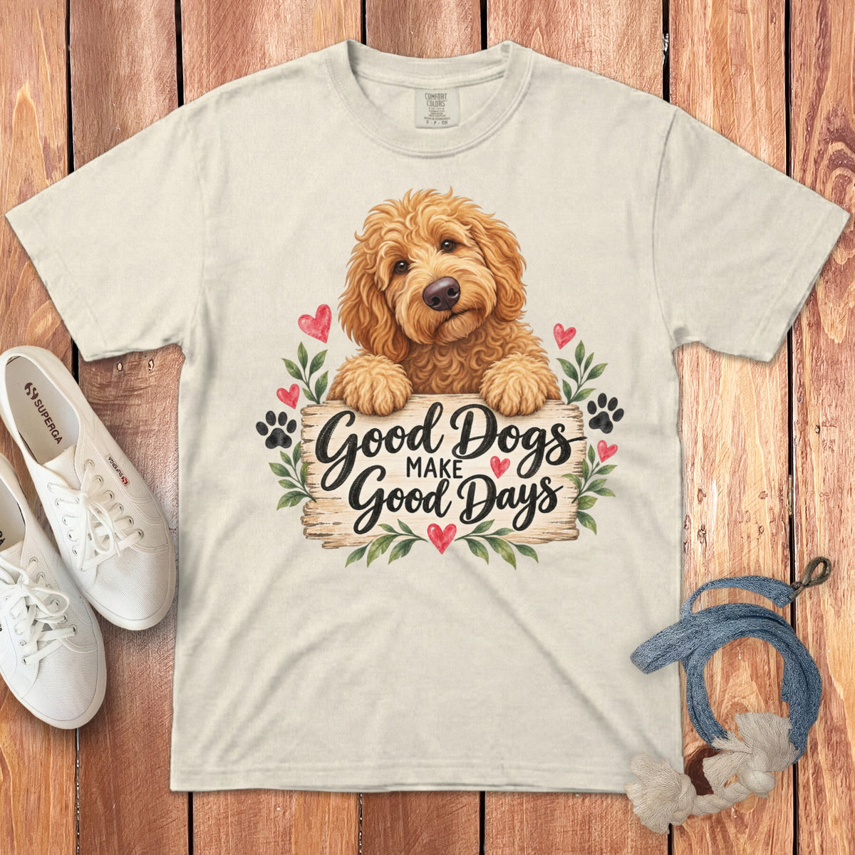 Apricot Goldendoodle Good Days Signature T-Shirt