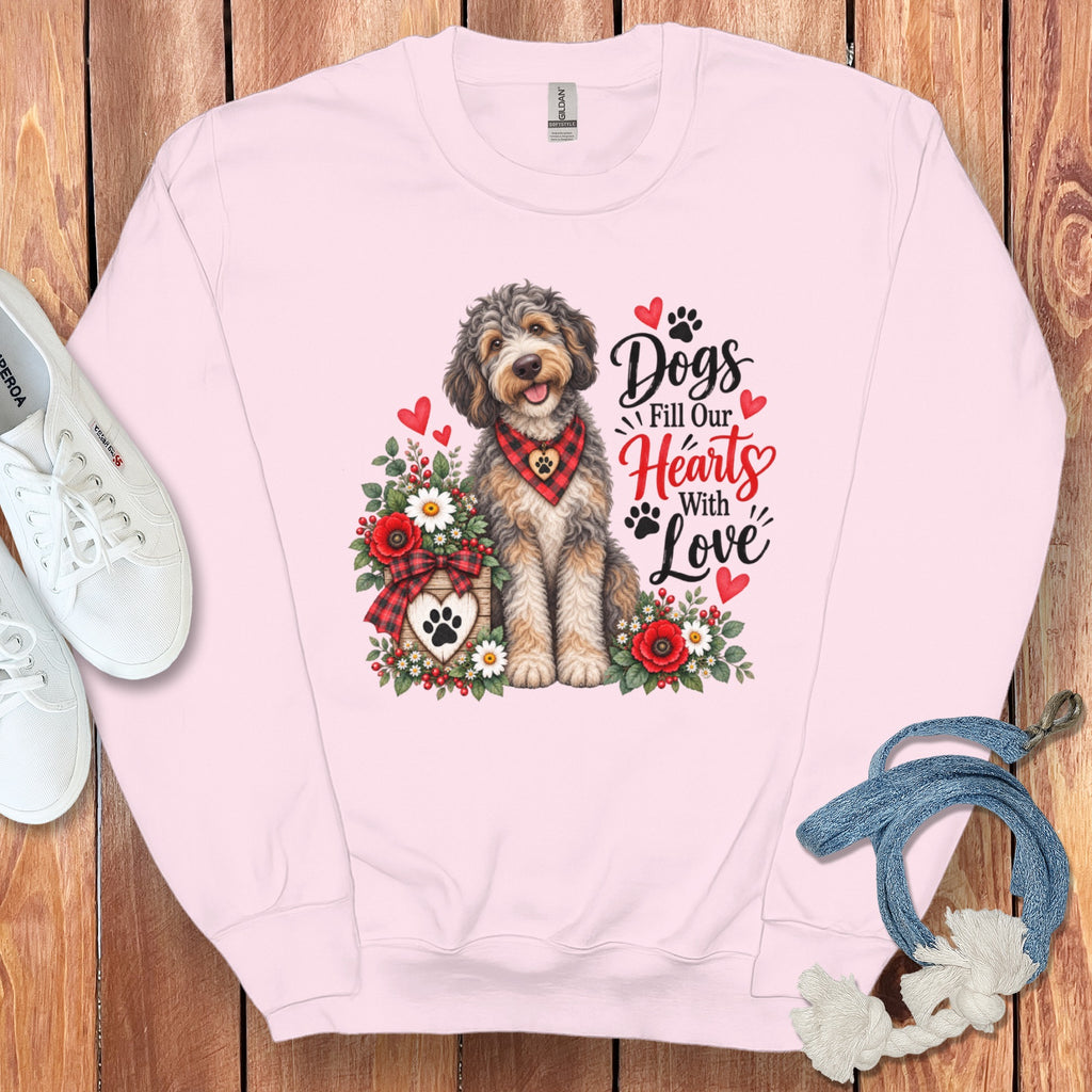 Aussiedoodle Hearts Love Sweatshirt