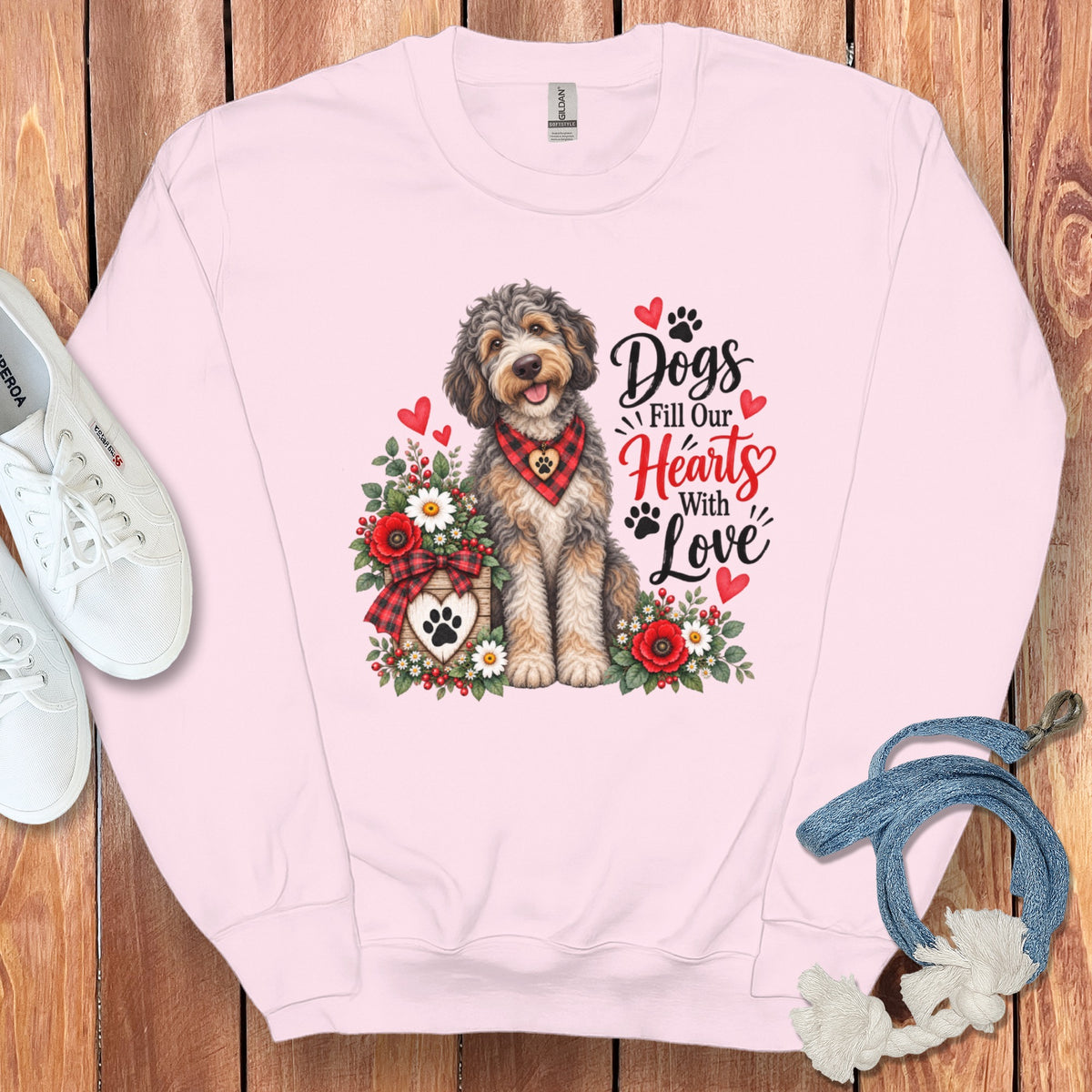 Aussiedoodle Hearts Love Sweatshirt