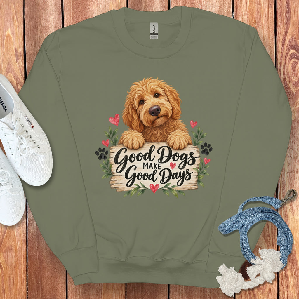 Apricot Goldendoodle Good Days Sweatshirt