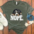 Nope Dog Graphic T-Shirt with Cute Illustration