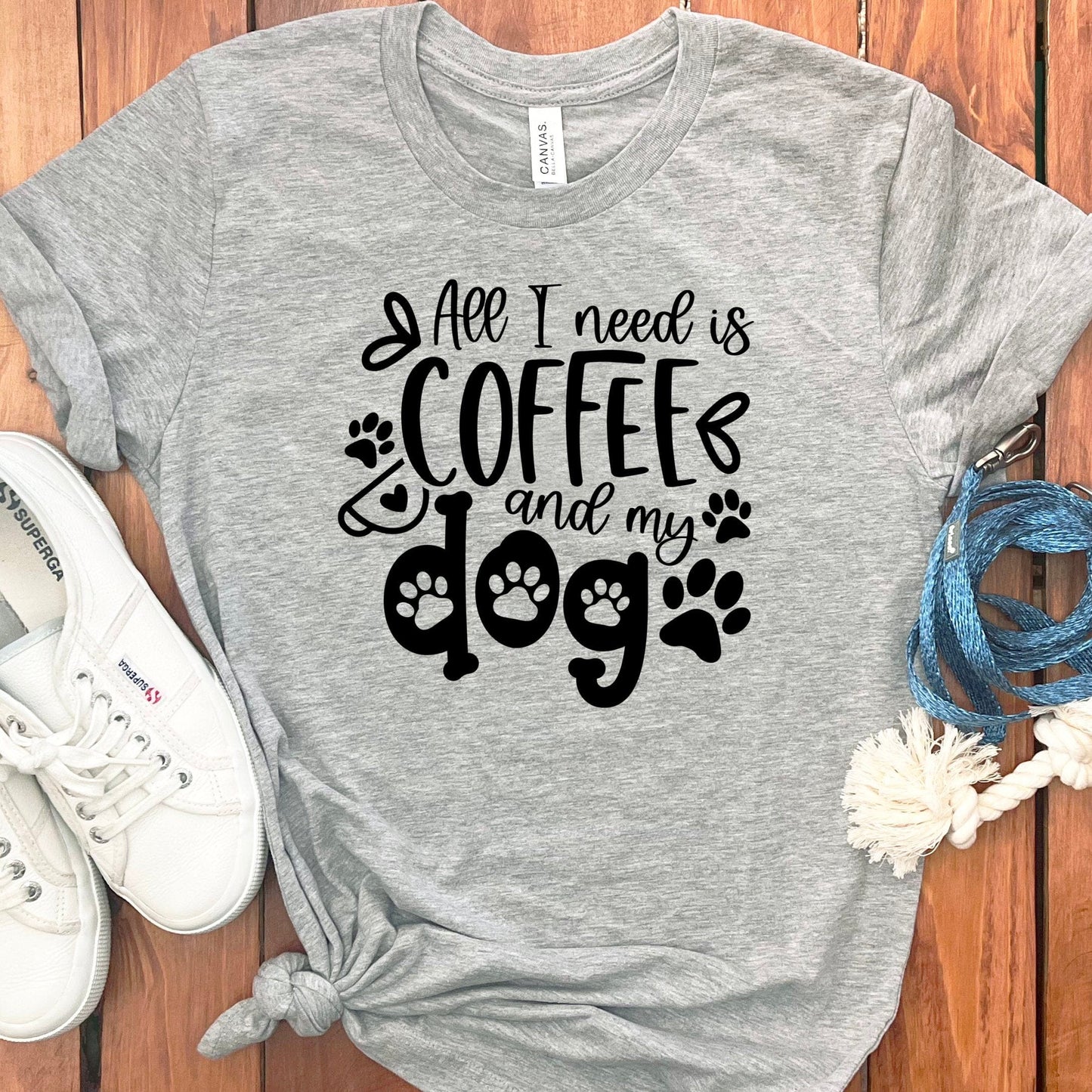 All I Need Is Coffee Dog T-Shirt