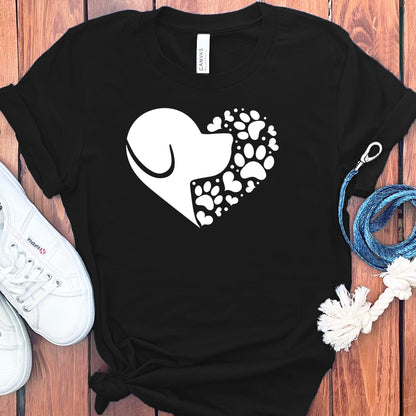 Dog Face Heart T-Shirt