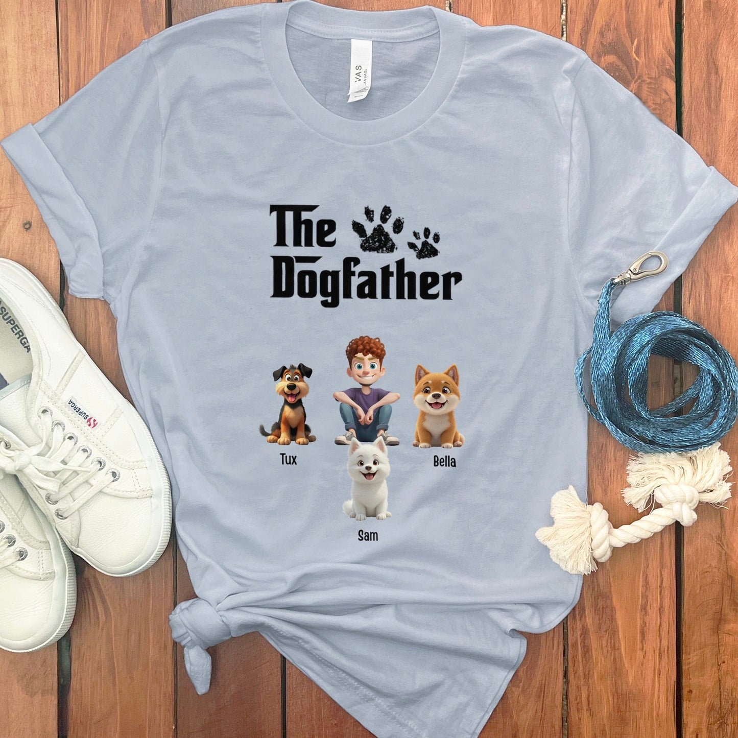 COOL DOG FATHER PERSONALIZED T-SHIRT