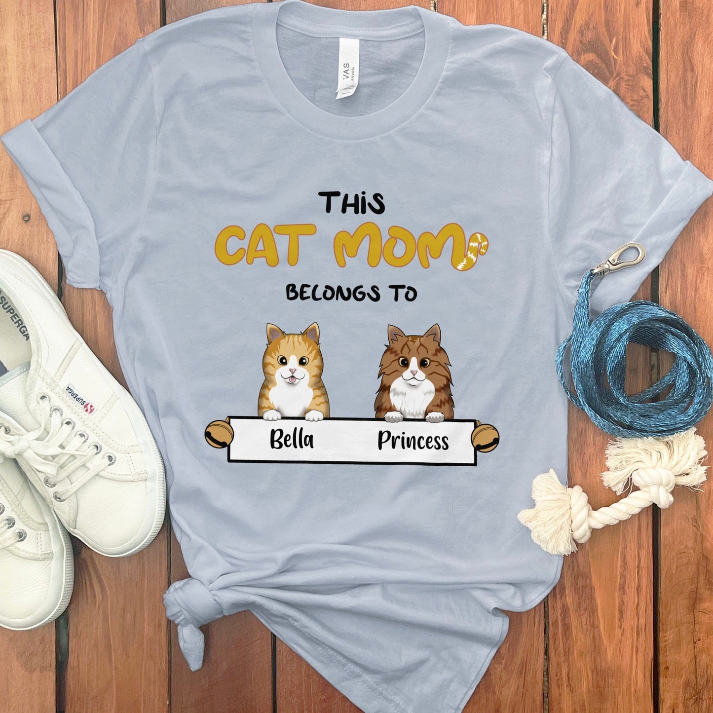 PERSONALIZED CAT MOM T-SHIRT