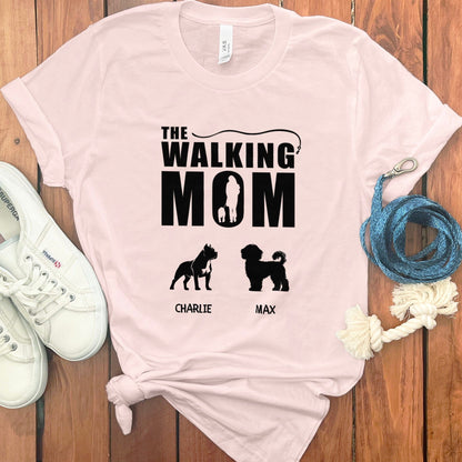 PERSONALIZED WALKING DAD MOM T-SHIRT